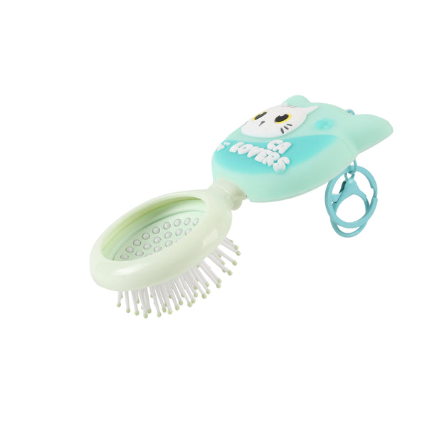 SPAZZOLA CON SPECCHIETTO PIEGHEVOLE CAT