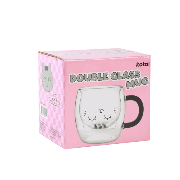 TAZZA VETRO GATTO OCCHI CHIUSI