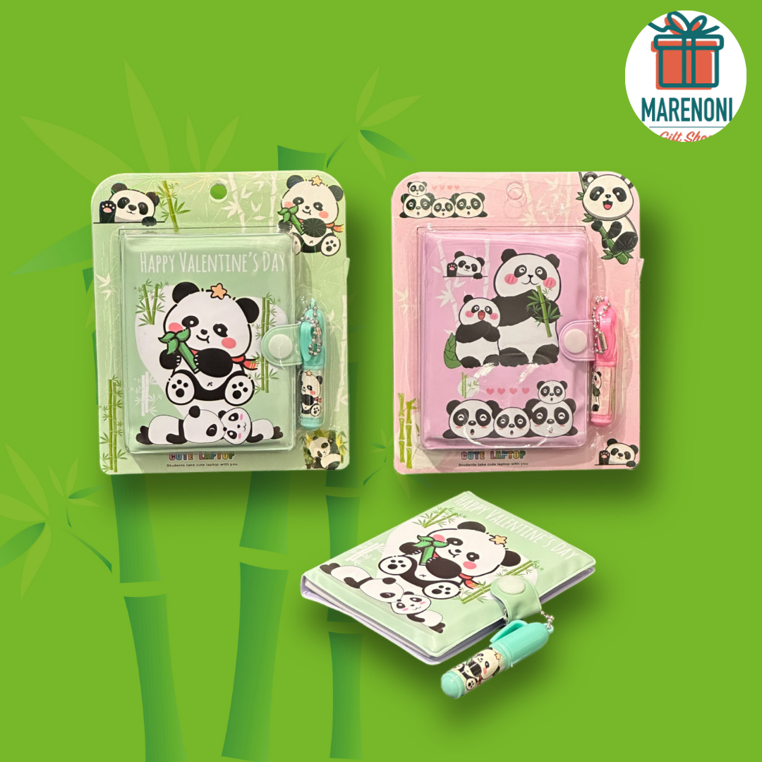 SET MINI BLOCCO + MINI PENNA CON PANDA