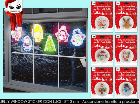 STICKER JELLY XMAS PER FINESTRA CON LUCI