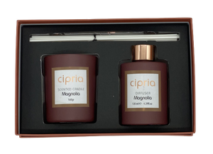 SET DIFFURORE PER AMBIENTE + CANDELA "MAGNOLIA"