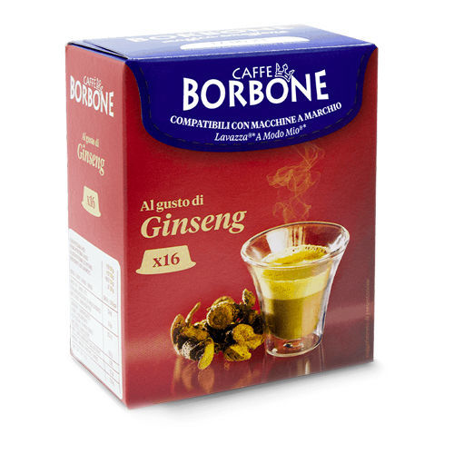 16 Capsule Caffè Borbone al gusto di GINSENG Compatibili Lavazza A MODO MIO