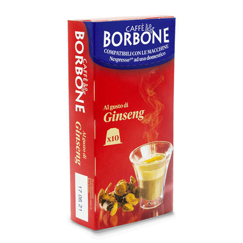 10 Capsule Caffè Borbone al gusto di GINSENG Compatibili NESPRESSO