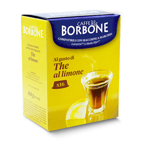 16 Capsule Caffè Borbone al gusto di THE' AL LIMONE Compatibili Lavazza A MODO MIO