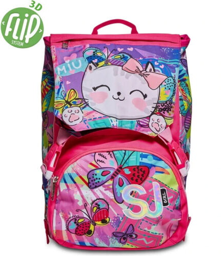 ZAINO SJ GIRL CON FLIP 3D GATTO/PANDA